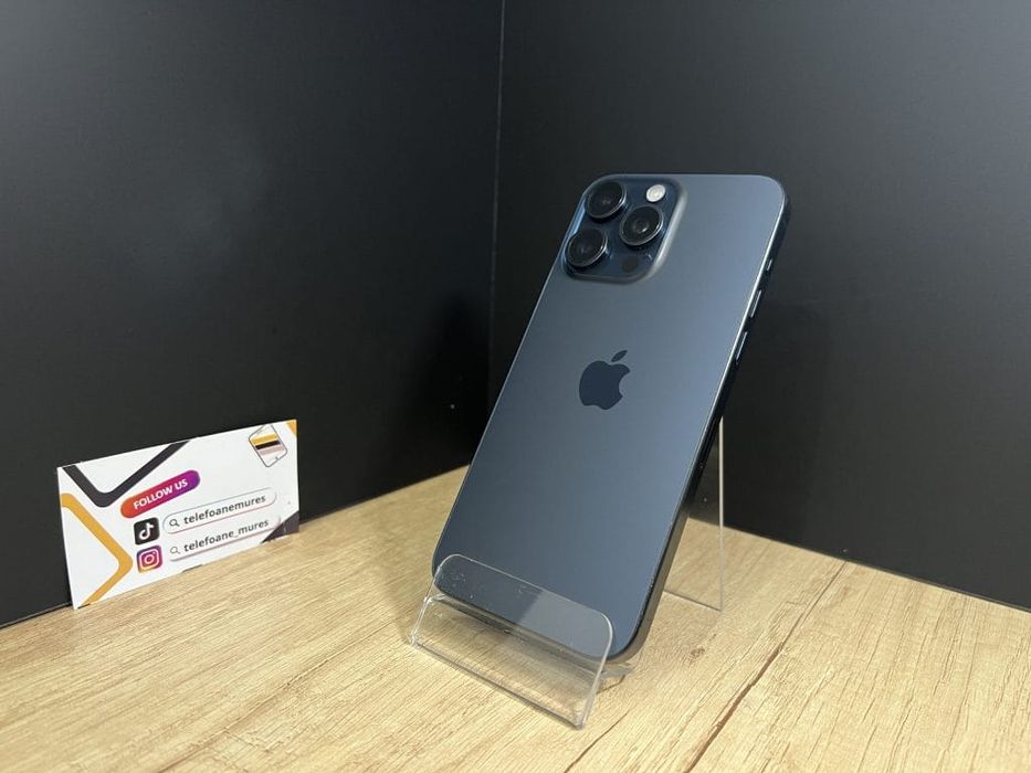 Iphone 15 Pro Max 256Gb Blue Titanium 3 ani garanție, Telefoane Mureș