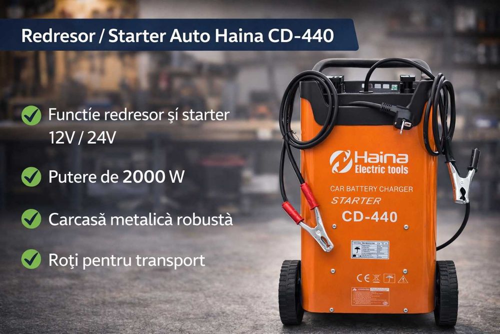 Robot Redresor Starter Auto 12V 24V 2000W Haina