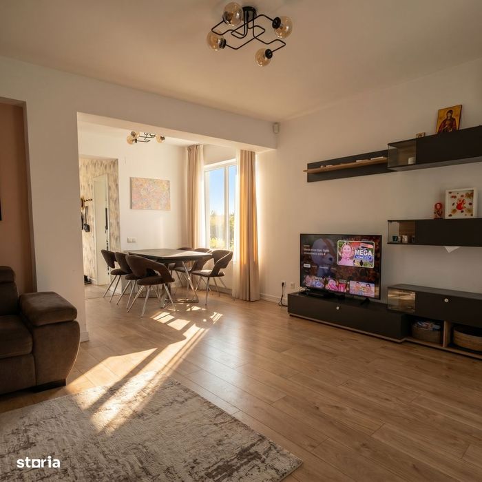 Duplex cu 4 camere, stil mediteranean. Complet mobilat/utilat