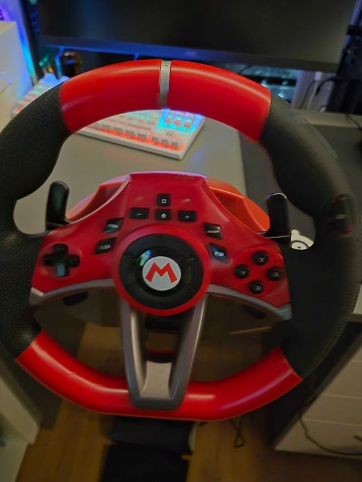 Волан с педали HORI - Pro Deluxe, Mario Kart (Nintendo Switch/PC)