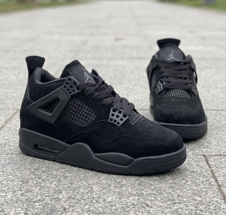 Adidasi Jordan 4 Retro Black - Adidasi Fete Baieti
