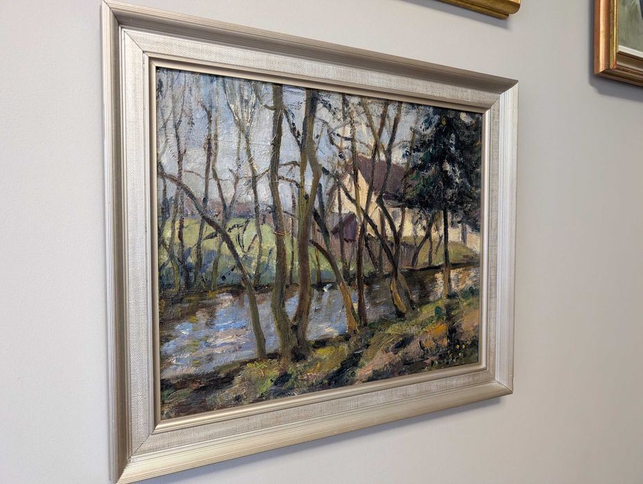 Pictura in ulei pe panza, Peisaj, semnat dreapa jos