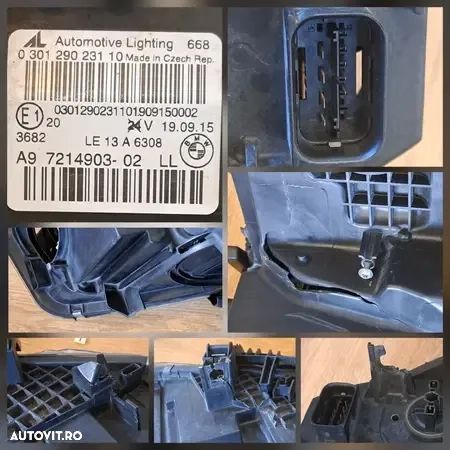 Far stanga gol bmw full led cu prinderi urechi rupte si crapatura carcasa Original BMW F45 F46