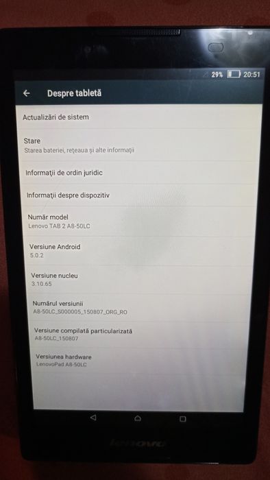 Tableta Lenovo Tab 2 A8-50LC, 8"