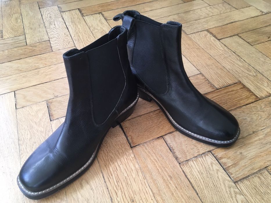 Botine Chelsea noi, piele naturala