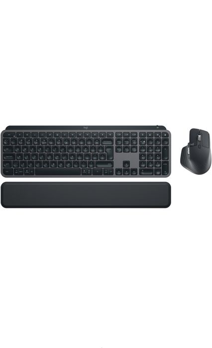 Kit tastatura si mouse Wireless LOGITECH MX KEYS S Combo, USB, Bluetooth, negru