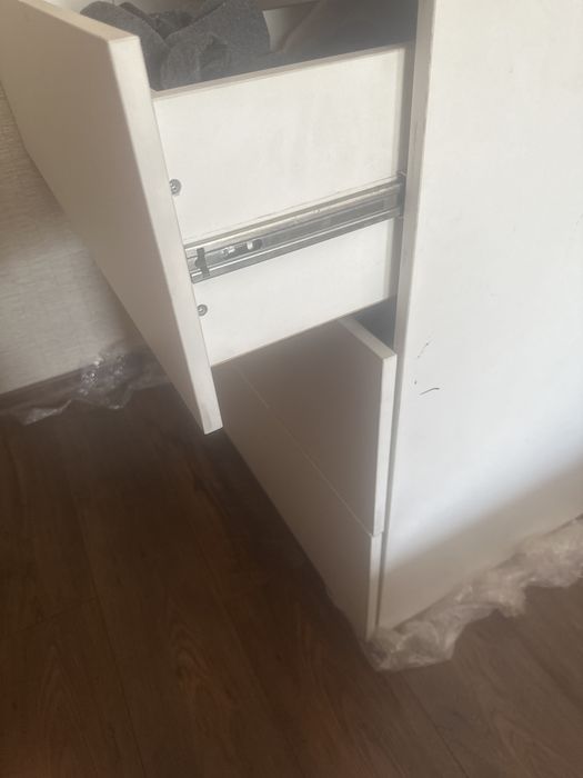 Комод бу белый 3 ящика
