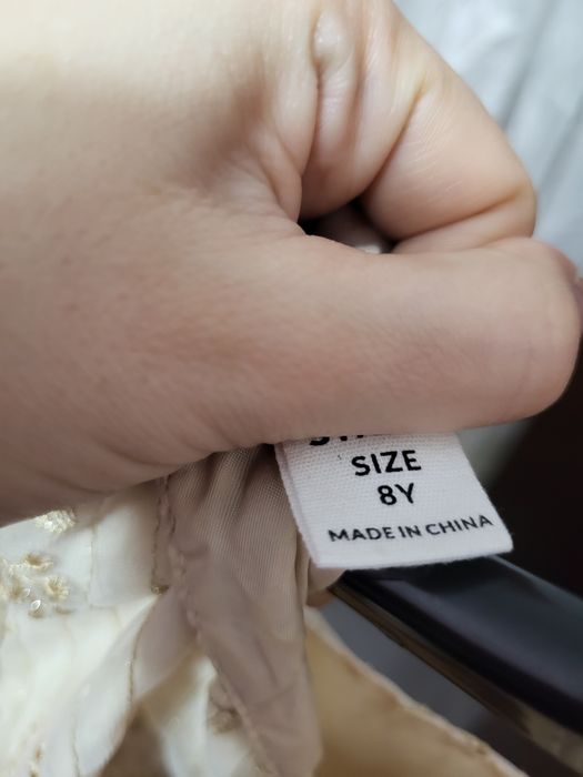 Rochie eleganta  crem  8-9 ani