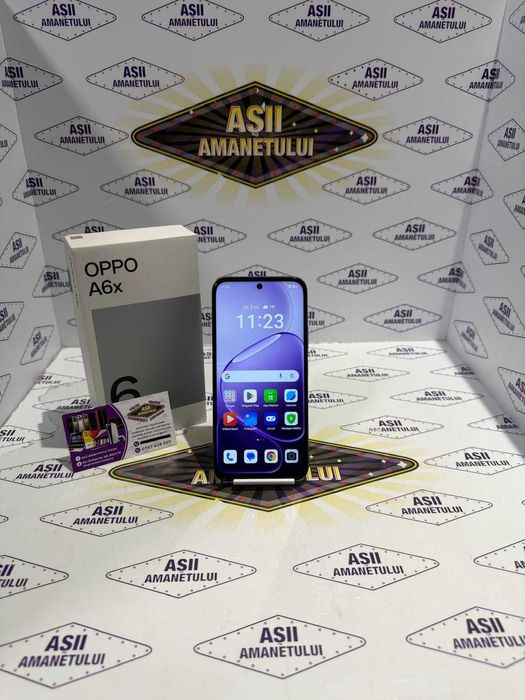 Asii Amanetului - Telefon OPPO A6x, 128GB, 4GB RAM, Black Purple – Nou, Sigilat