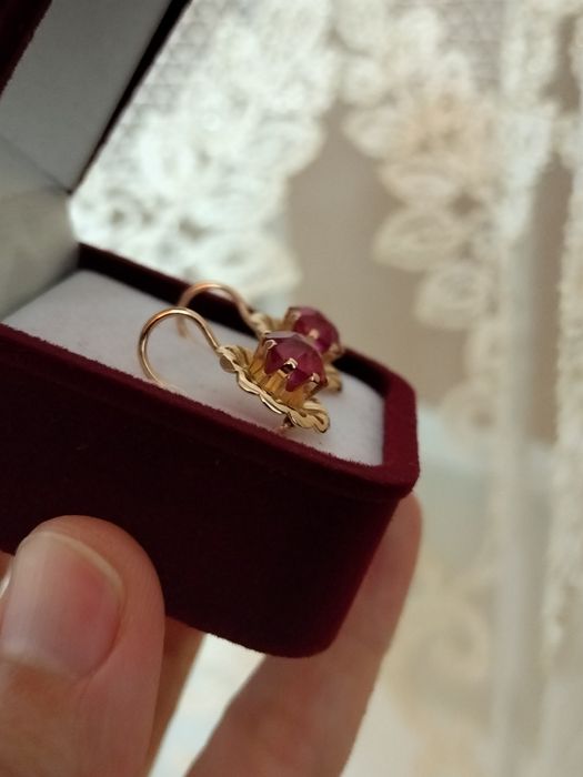 Советские серьги 583 пробы