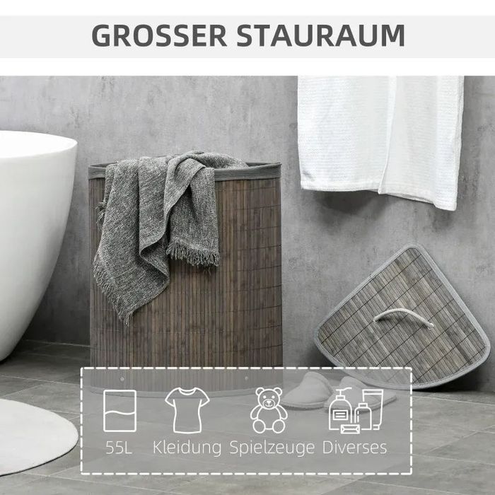 Ъглов кош за пране HOMCOM 55 л