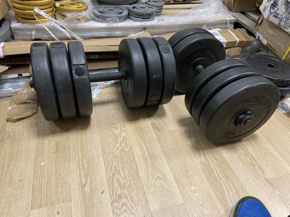 Gantere reglabile noi set 64 kg. Ambele. 32+32=64 kg made in Germany