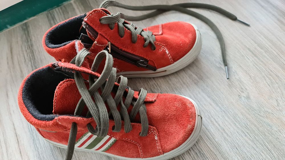 Ghete piele copii 27 portocaliu inchis