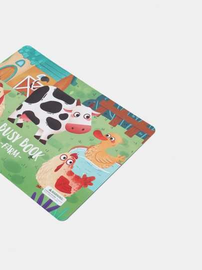 Интерактивная книжка с пазлами, для раннего образования детей с 3 лет