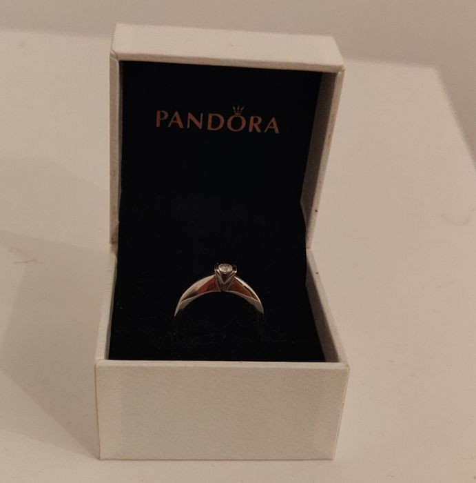 Inel logodna aur alb diamant