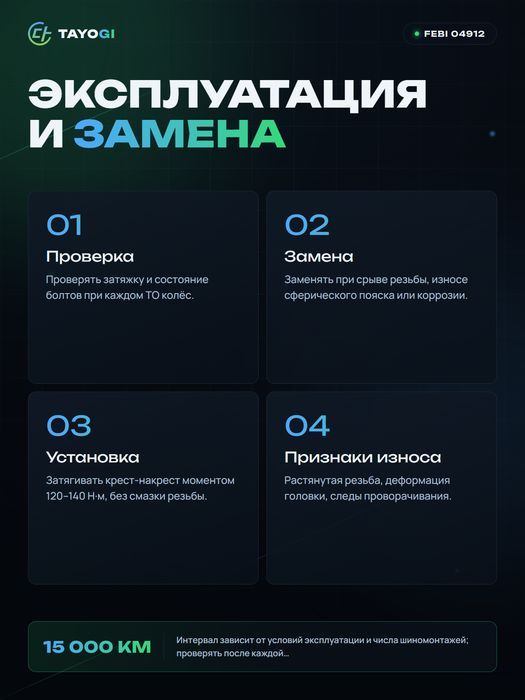 Болт колесный FEBI