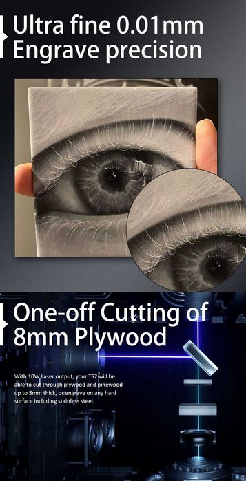 CNC Laser Gravator Nou TwoTrees TS2 80W 450x450mm Wifi OFERTA