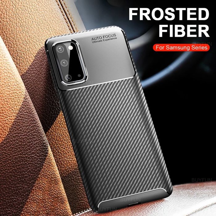 Samsung S20 S21 S23 S24 S25 FE Husa Carbon Case Silicon Soft TPU Neagr