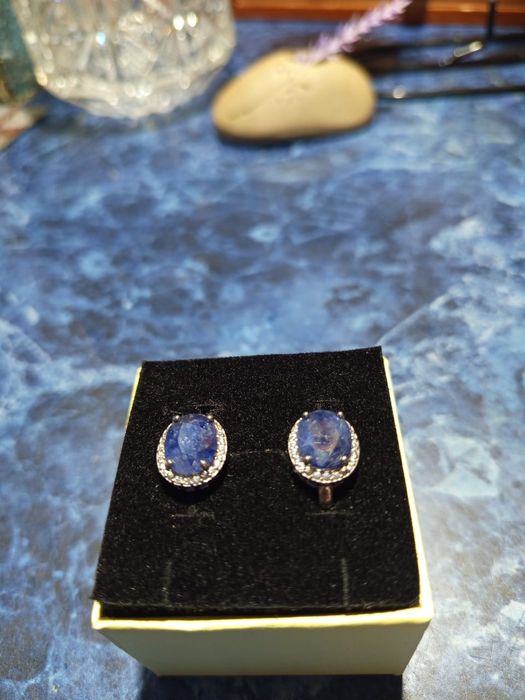 серьги с сапфирами