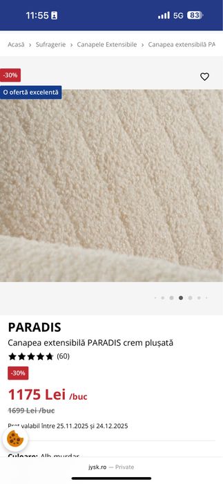 Canapea Jysk Paradise