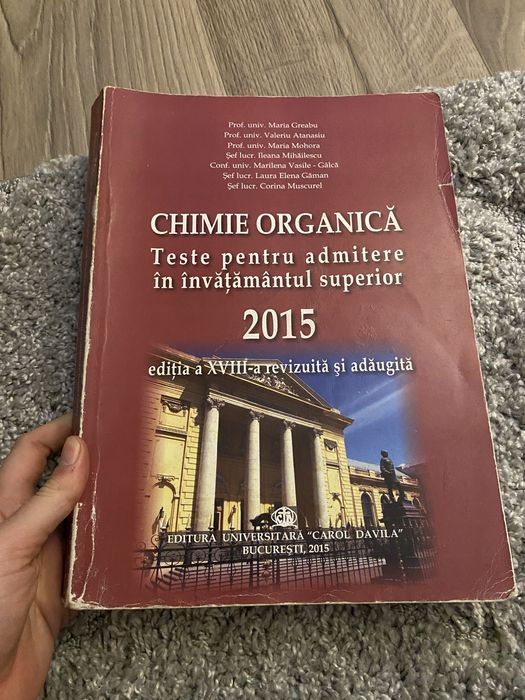 Carte Teste admitere chimie organica