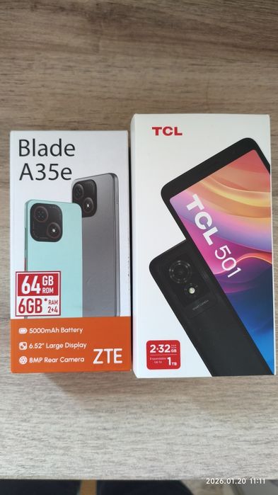 Zte Blade A35e și TCL 501 SIGILATE