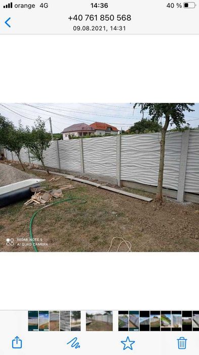 Gard din placi de beton