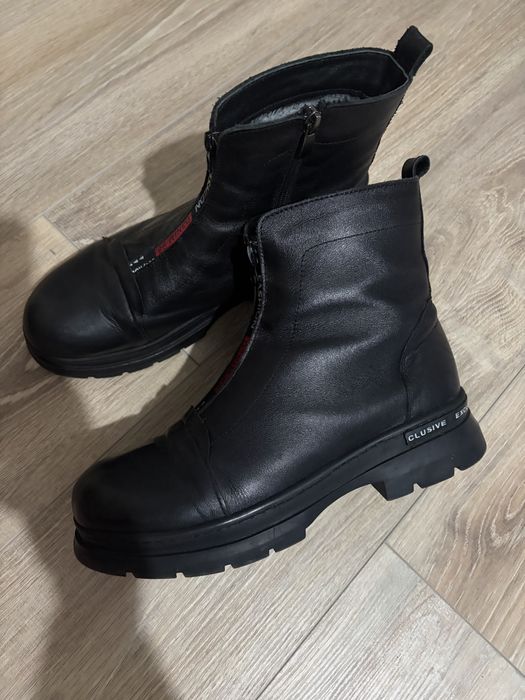 Дамски боти черни естествена кожа 41 номер