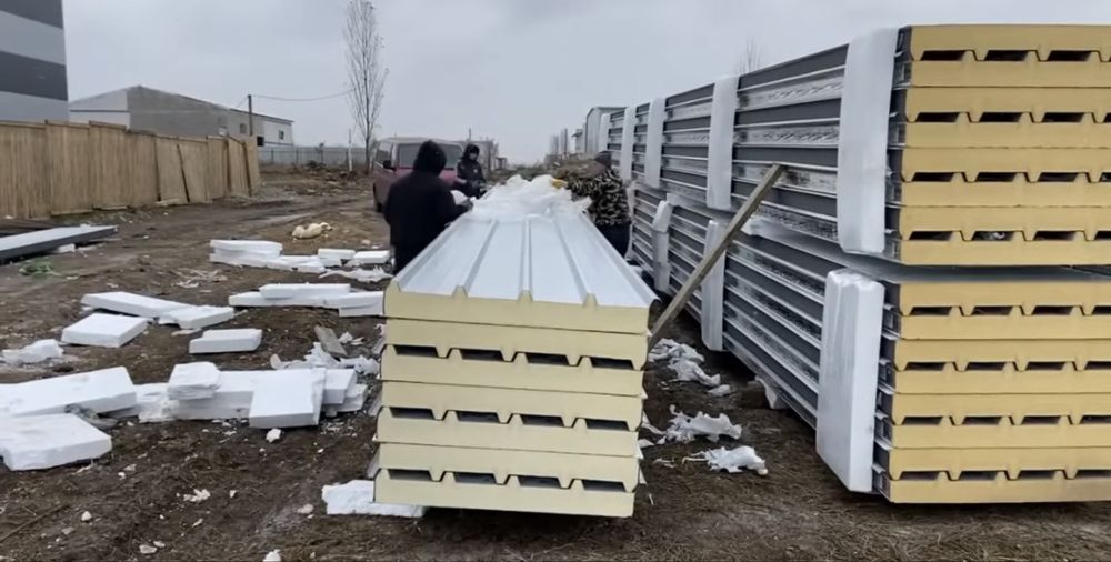 Сэндвич панель для складов и гараж