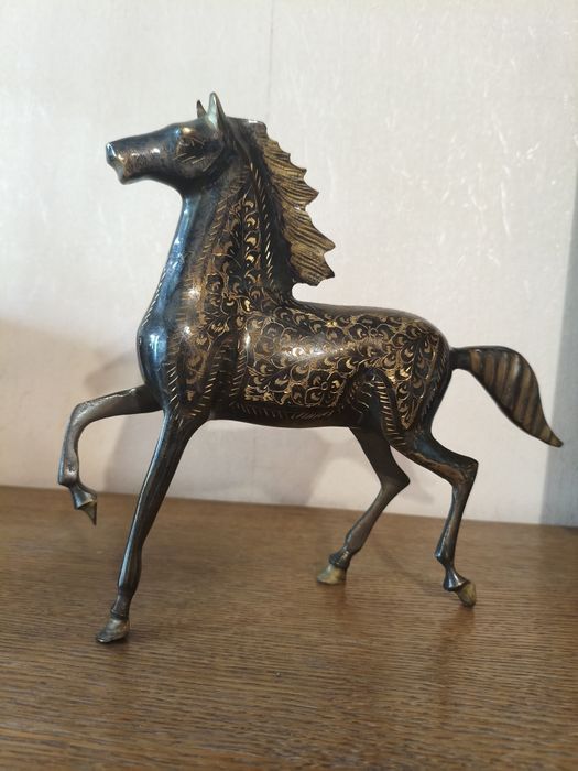 Конь винтаж бронза 23см