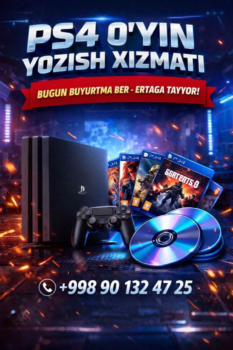 PS4 o'yin yozish PS4 запись игр тойтепа