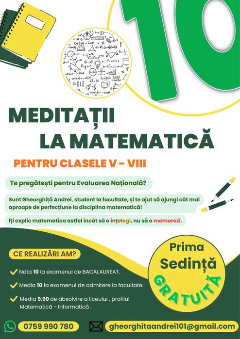 Ofer Meditații la Matematică