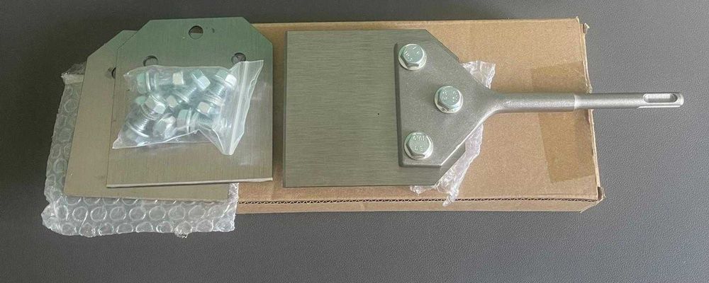 Racleta razuire SDS Plus podea/perete cu 2 lame de înlocuire