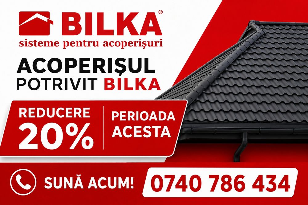 Acoperișuri Complete BILKA Montaj Rapid + Reparații Dulgherie 20%