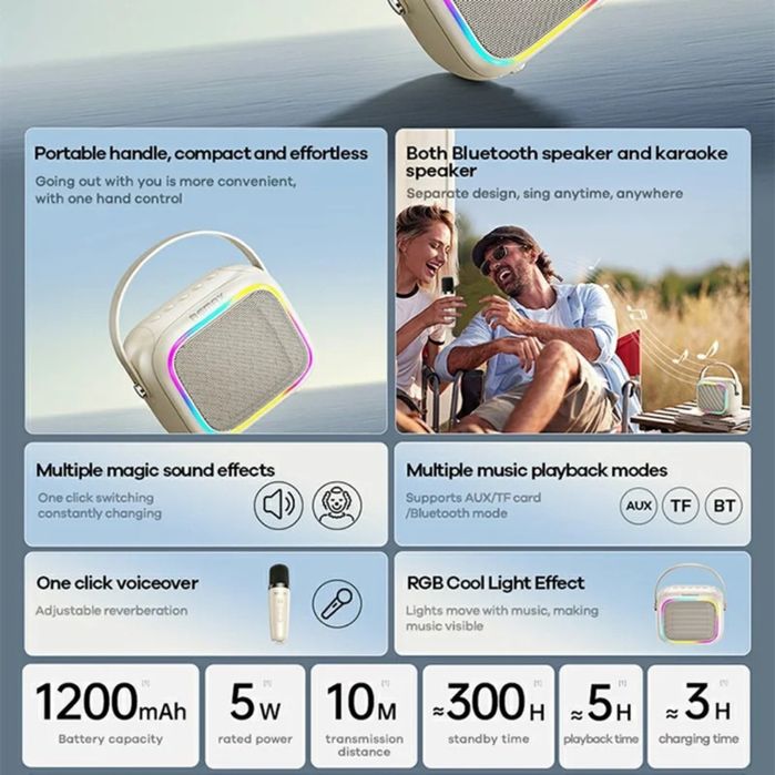 Беспроводная Bluetooth-колонка для караоке REMAX RB-H13