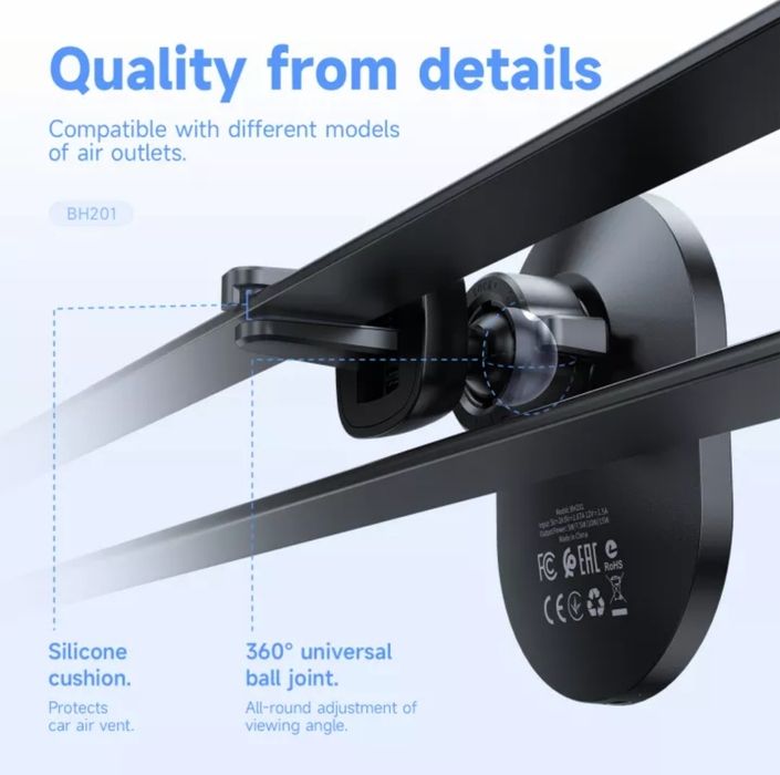 Borofone BH201 Магнитный Авто Держатель MagSafe 15W For iPhone 14 & 15