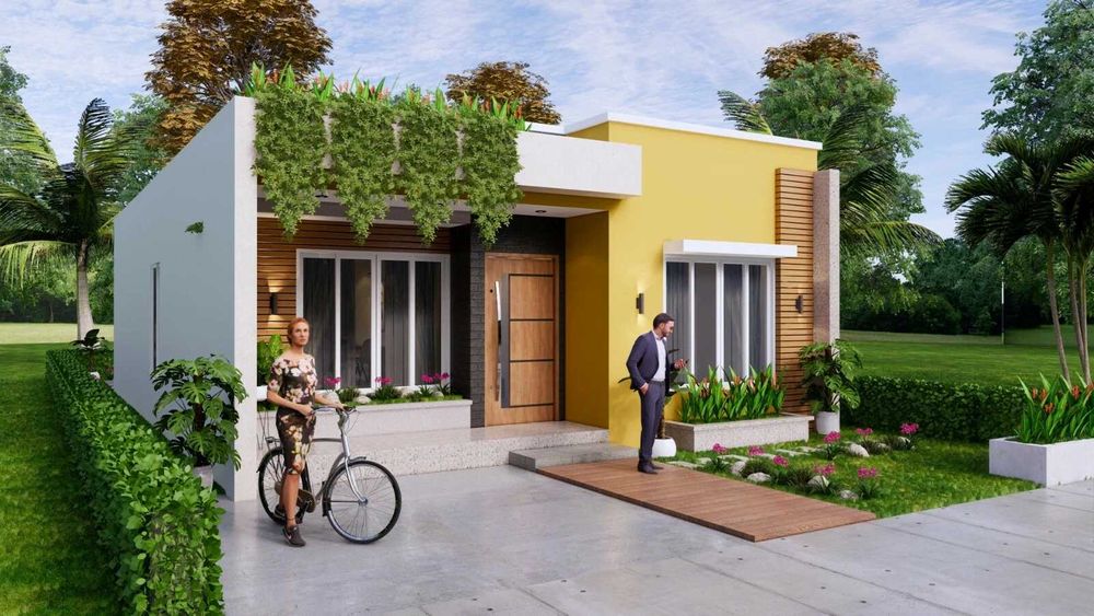 НА ИЗПЛАЩАНЕ - Евтина сглобяема къща с 2 спални, 96 кв. м