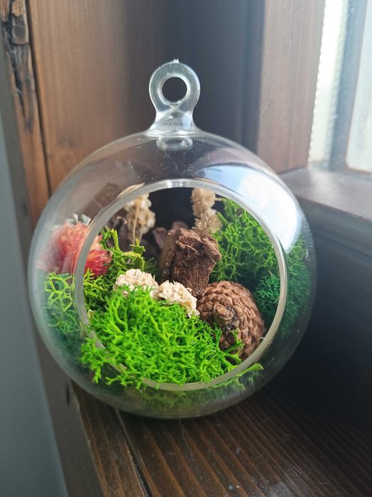 Ръчно изработени картини от скандинавски мъх и естествени материали