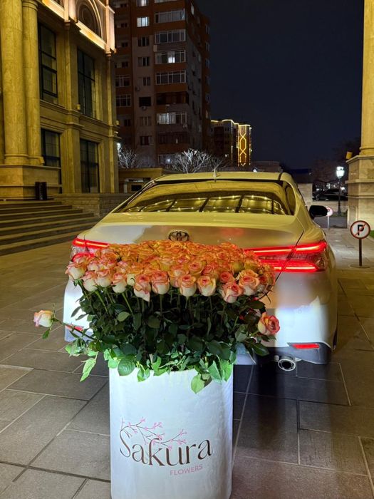 Цветы букет 131 штук розовый