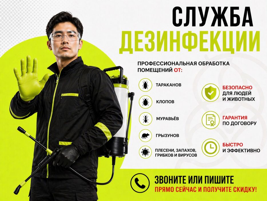 Обработка таракан клоп муравей кандала мышь крыса дезинфекция гаратия
