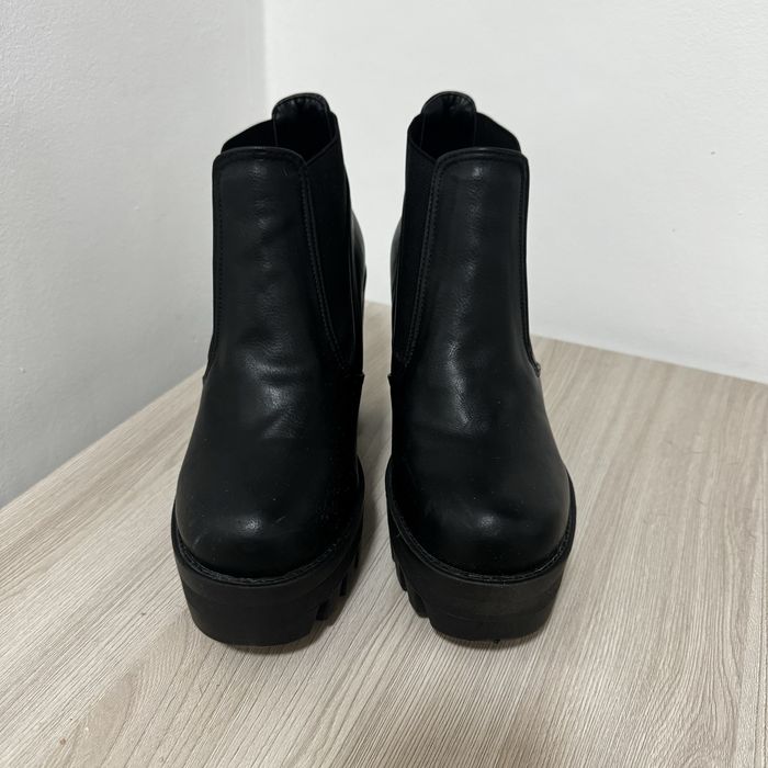 Сапоги осень/весна на платформе и каблуке