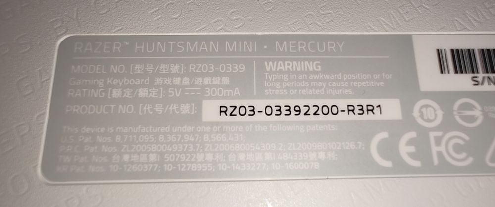 клавиатура razer hunstman mini