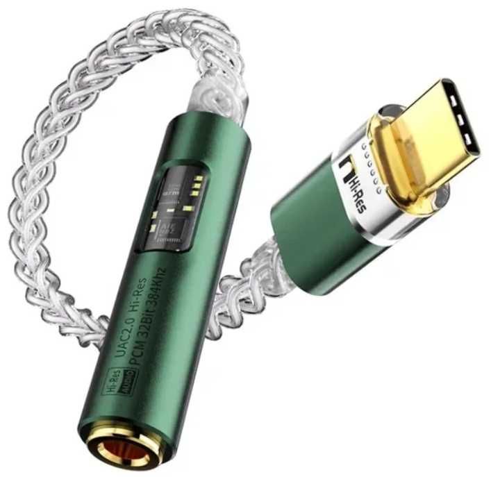 Новый запечатанный ЦАП AMP Hi-Fi 32 бит 384 кГц 60 мВт Type-C до 3,5мм