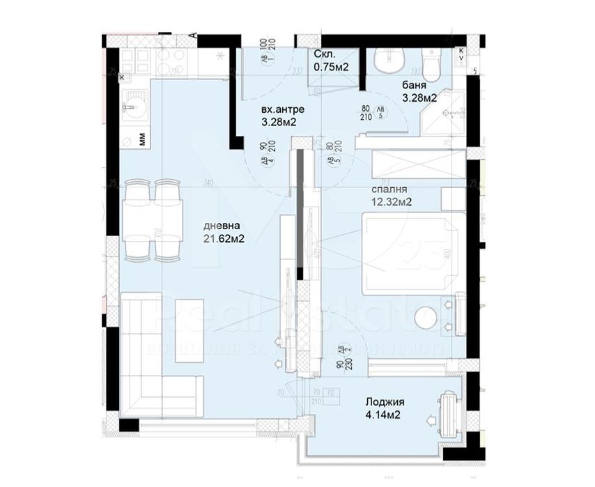 Двустаен до Лидл в Смирненски!