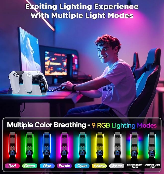 Промо Цена!OIVO Станция за бързо зареждане за PlayStation 5 DualSense