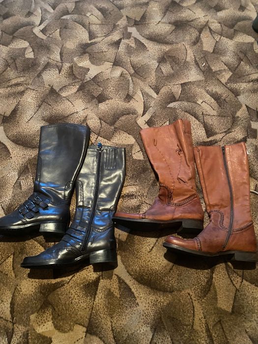 Сапоги кожаные и угги