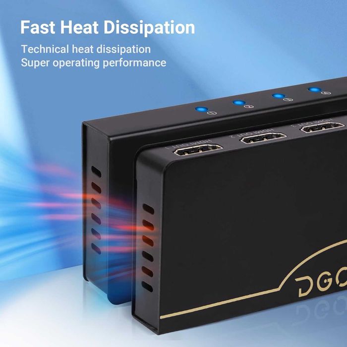 Splitter HDMI 8K 60Hz Afișaj extins 1în 4ieșiri,48Gbps 3D HDR HDCP 2.3