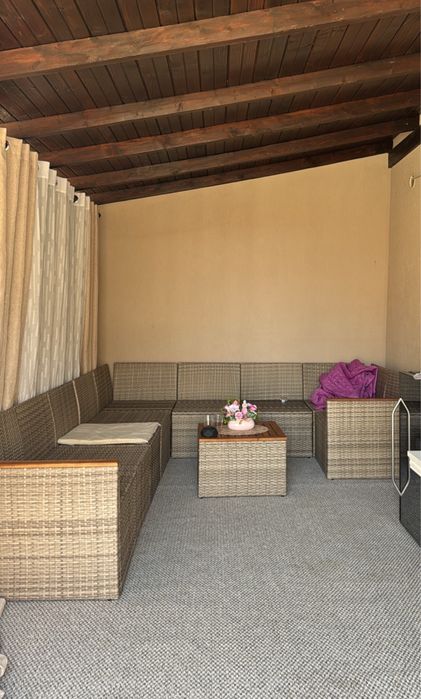 Vand coltar de terasa din 10 piese