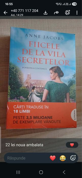 Carte noua Fiicele de la vila secretelor