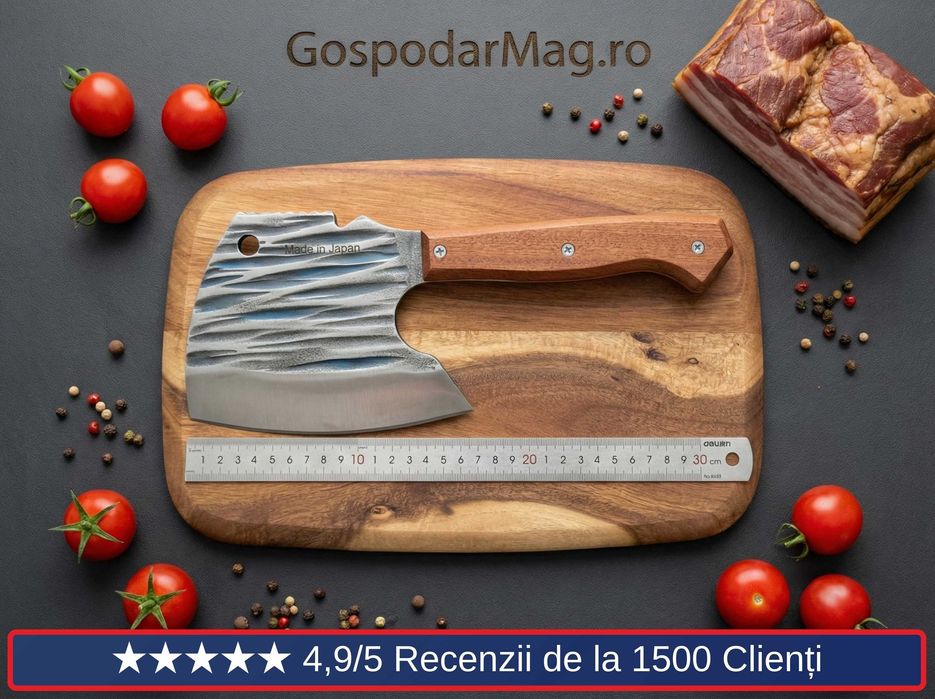 Set Două Piese - Satâr Oase Măcelărie 1000g|500g - Oțel Forjat